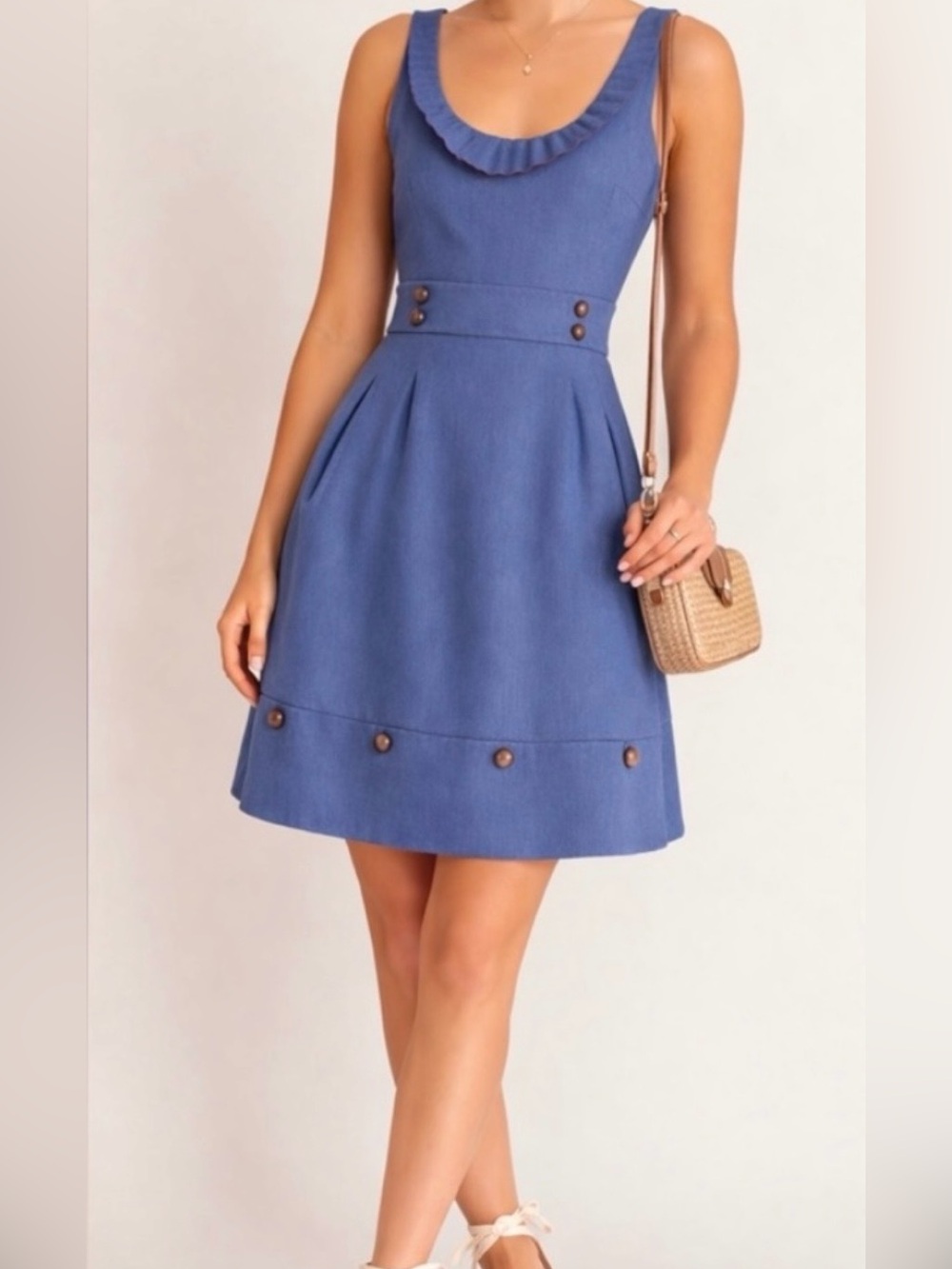 Moulinette Soeurs For Anthropologie The Annona Dress Wool Blend A Line Ruffle